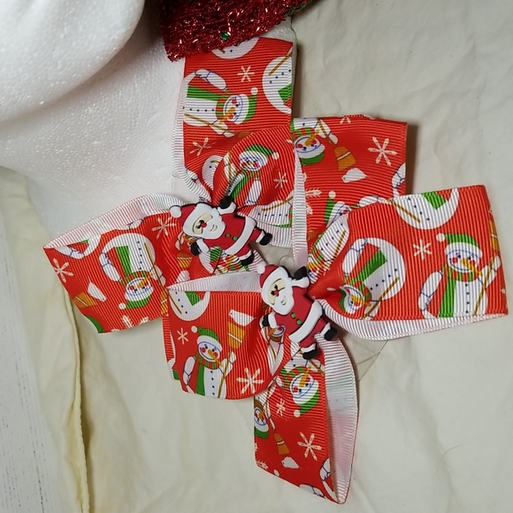 HOLIDAY HAIR BLING SET OF 4 FASCINATOR HAIR BOW SET OF HAIR BOWS - Picture 3 of 8